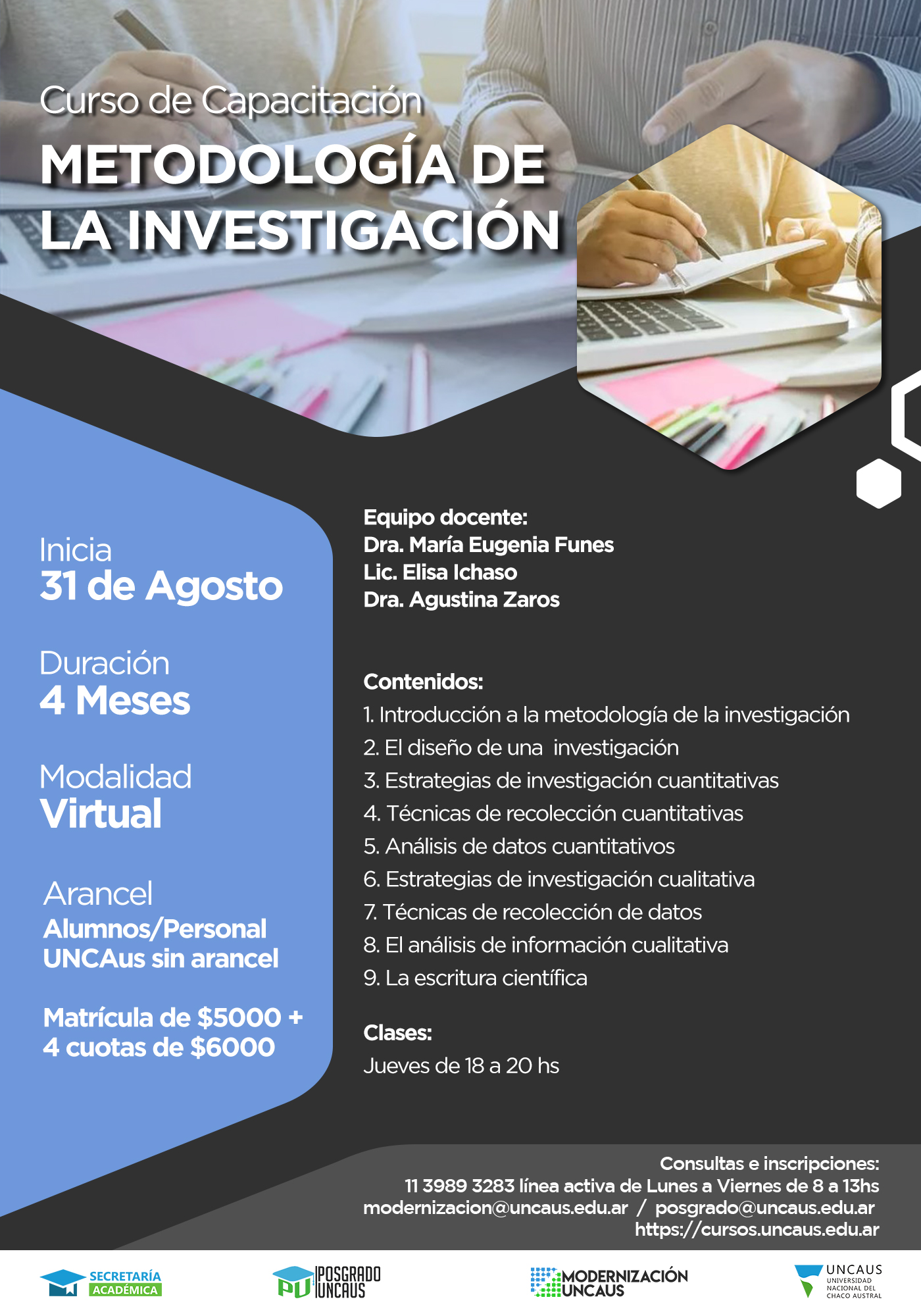 Curso De Capacitaci N Metodolog A De La Investigaci N Cursos Uncaus